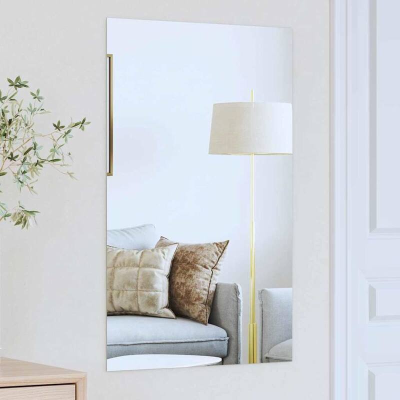 vidaXL Wall Mirror Square 15.75 x 15.75 in Tempered Glass - 19.69 x 31.50 in
