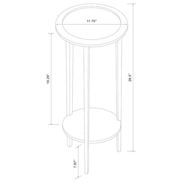 Kirk 1shelf Round Wood Plant Stand Side Table Espresso On Sale Bed