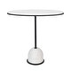 preview thumbnail 1 of 5, Uttermost Morro White Marble Side Table - 24.25"W x 10.5"D x 23.25"H