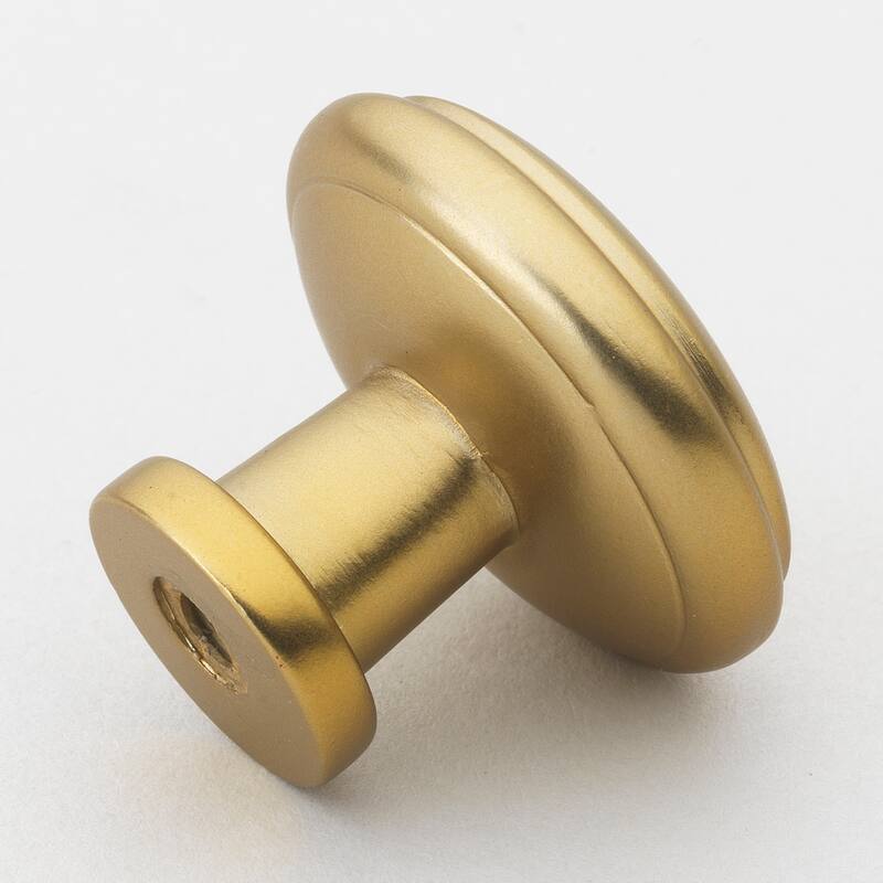 GlideRite 1-1/8 in. Gold Round Ring Cabinet Knobs, 5-Pack