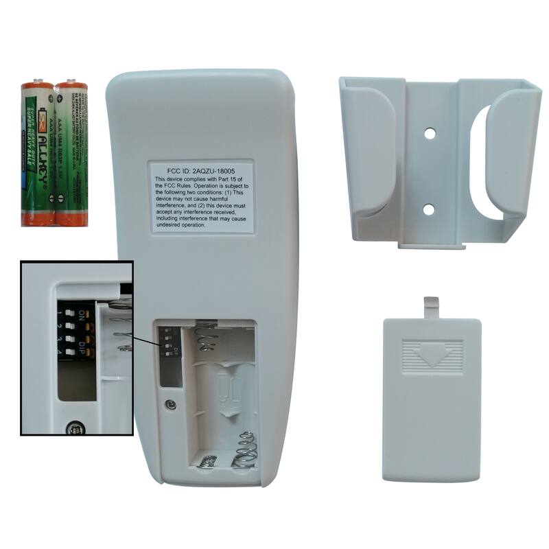 River of Goods 3-Speed Ceiling Fan Handheld Remote Control and Receiver Kit, White - 5" x 2.25" x 0.75"