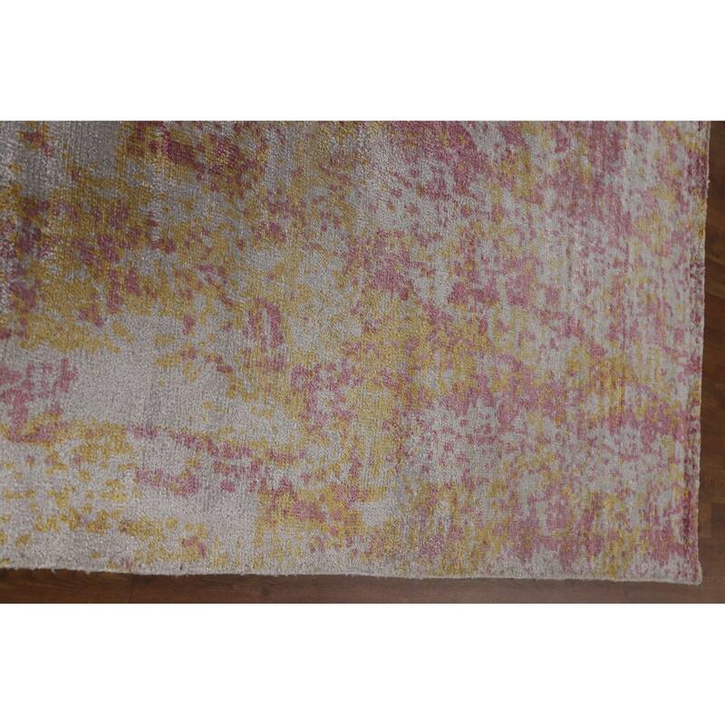 Hand Knotted Oriental 100% Wool Carpet Modern All-Over Multi-Colored Abstract Area Rug - 10' 11'' X 10' 11''