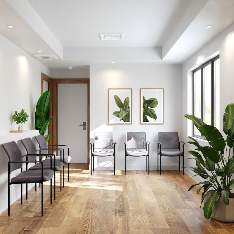 Comfort Mesh Stackable Steel Side Chair with Arms - 24"D x 23.5"W x 34.75"H