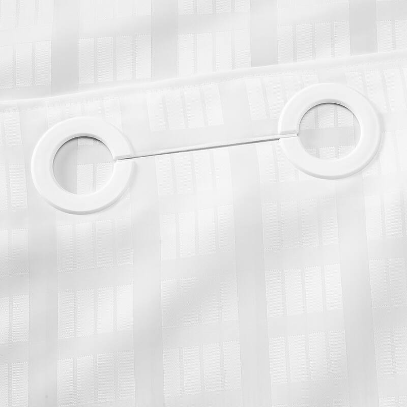 Whitmor No Hook Split Ring Shower Curtain w/No Snap Liner, 71" x 74"
