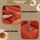 preview thumbnail 7 of 14, Accent Rocking Chair, Upholstered Nursery Glider Rocker, Orange and White