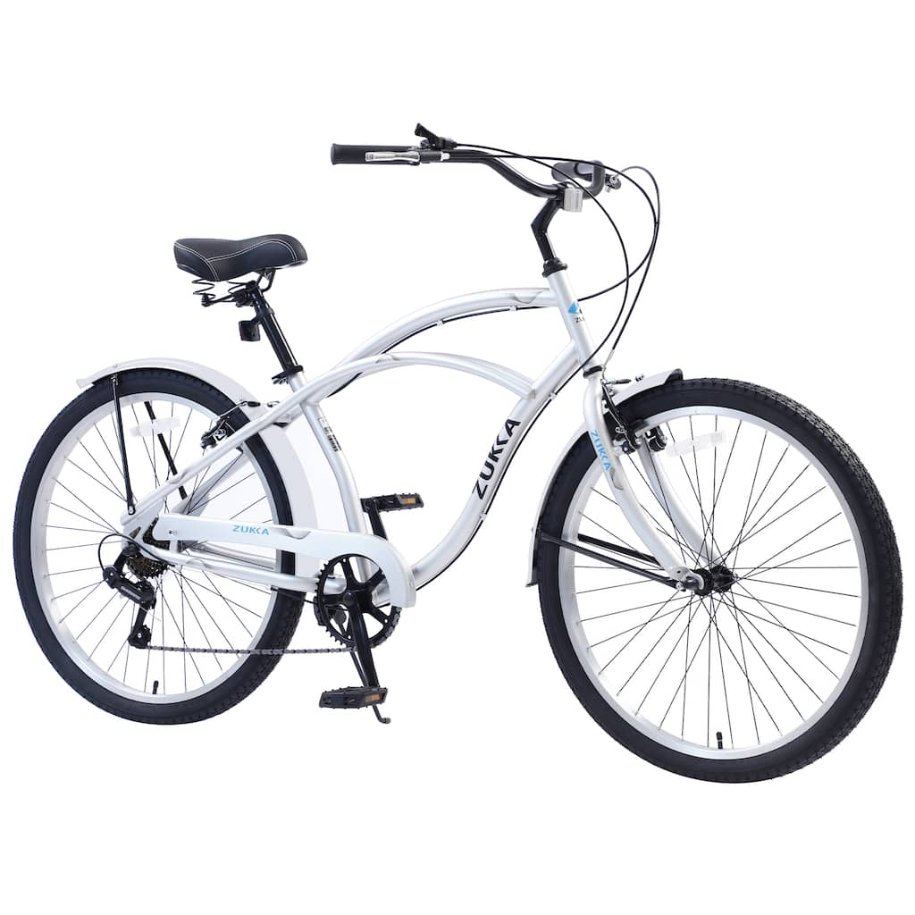 Men's Beach Cruiser - 7 Speeds, 26-Inch, Multiple Colors - 26