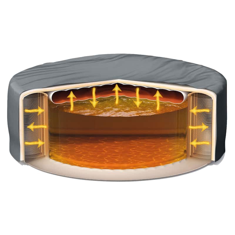 INTEX PureSpa Plus Greywood Inflatable Hot Tub Bubble Jet Spa with Accessory Kit - 113