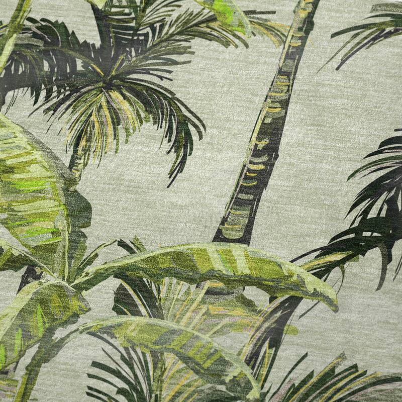 Premium Machine Washable ASB205 Palm Tree Sherpa Throw Blanket