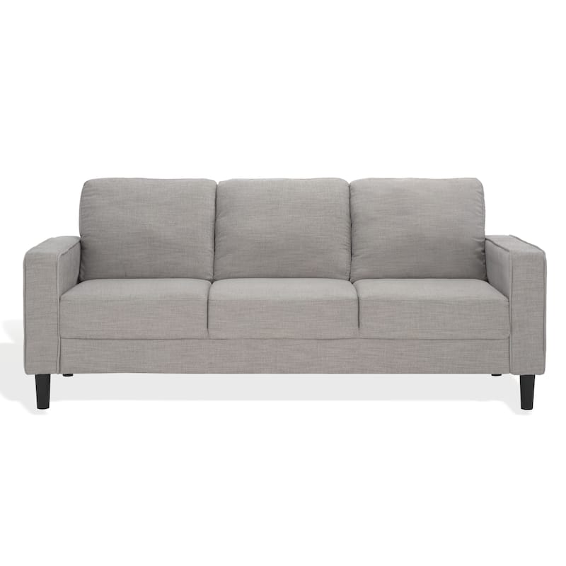 SAFAVIEH Couture Felicianya Modern 3 Seater Sofa - 77"W x 31"D x 34"H - Light Grey
