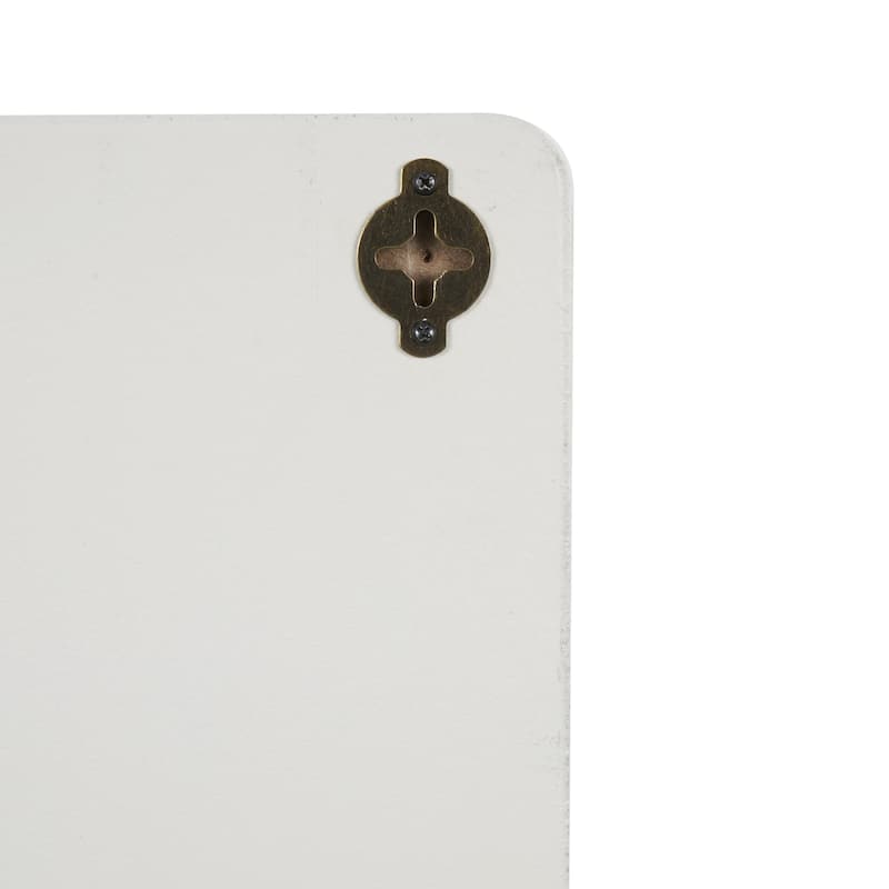Wooden Geometric Arched Wall Shelf with Block Shapes - Cream or Black - Roche River Decor
