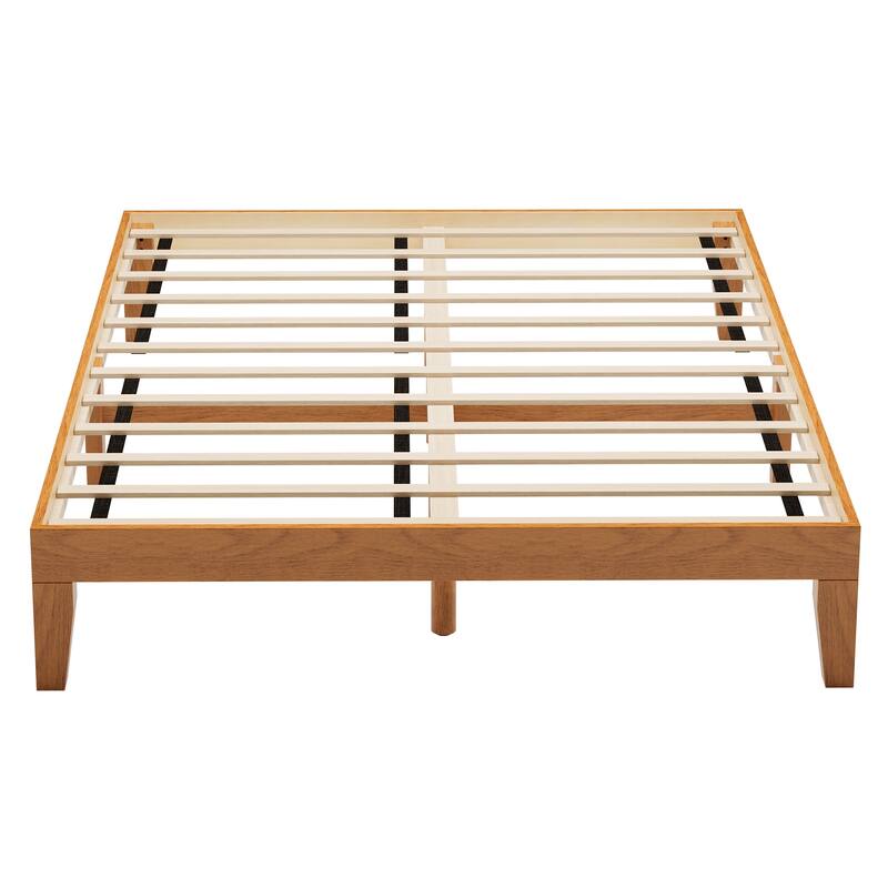 12" Wood Platform Bed Frame - California King, No Box Spring, Easy Assembly​
