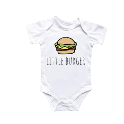 Burger Hamburger - Baby Boy Girl Clothes Infant Bodysuit Funny Cute Newborn 2