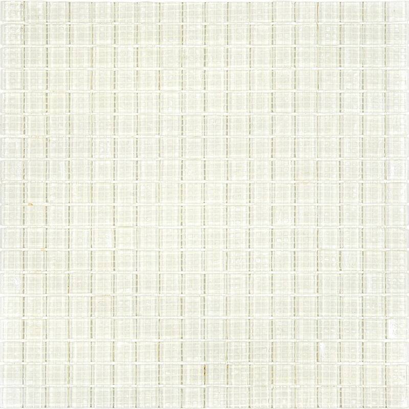 Apollo tile 12" x 12" Skosh Glossy Cotton White Glass Tile (18.69 sq ft/case) - 20 Pack