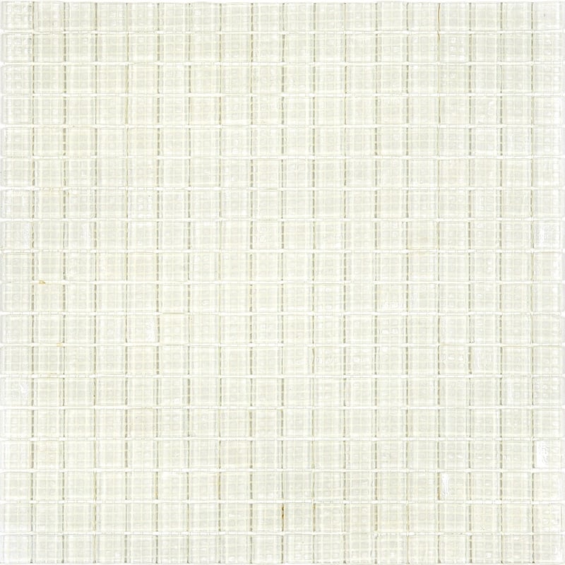 Apollo tile 12" x 12" Skosh Glossy Cotton White Glass Tile (18.69 sq ft/case) - 20 Pack