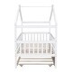preview thumbnail 11 of 11, Wooden Twin Size Creativity House Bed with Twin Size Trundle and Headboard, Spacious Storage