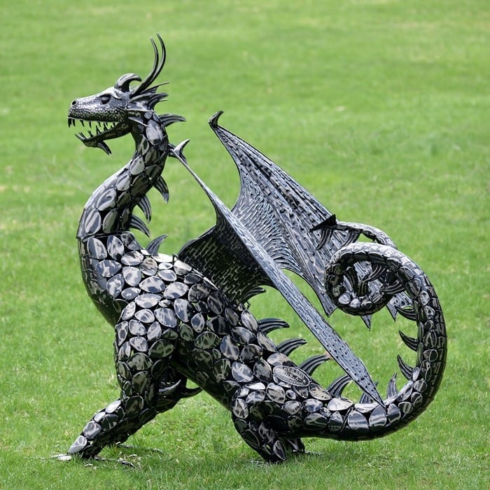 Dragon Statue with Open Wings