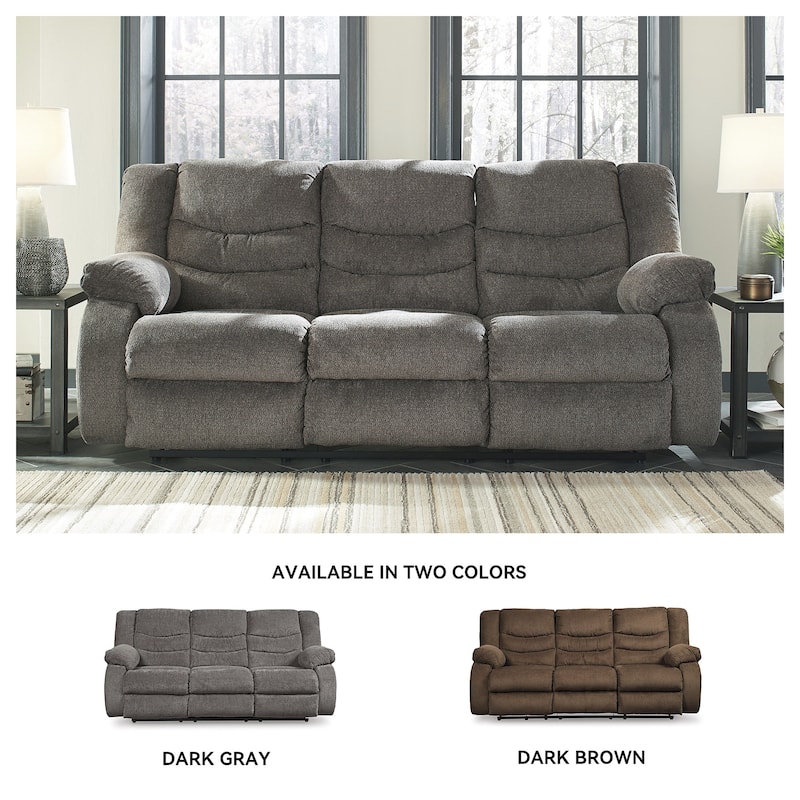 Signature Design by Ashley Tulen Gray Reclining Sofa - 63" W x 40" D x 40" H