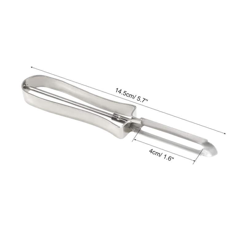 Kitchen Stainless Steel Handle Potato Fruits Peeler Cutter 5.7" Long - Silver Tone - Silver Tone