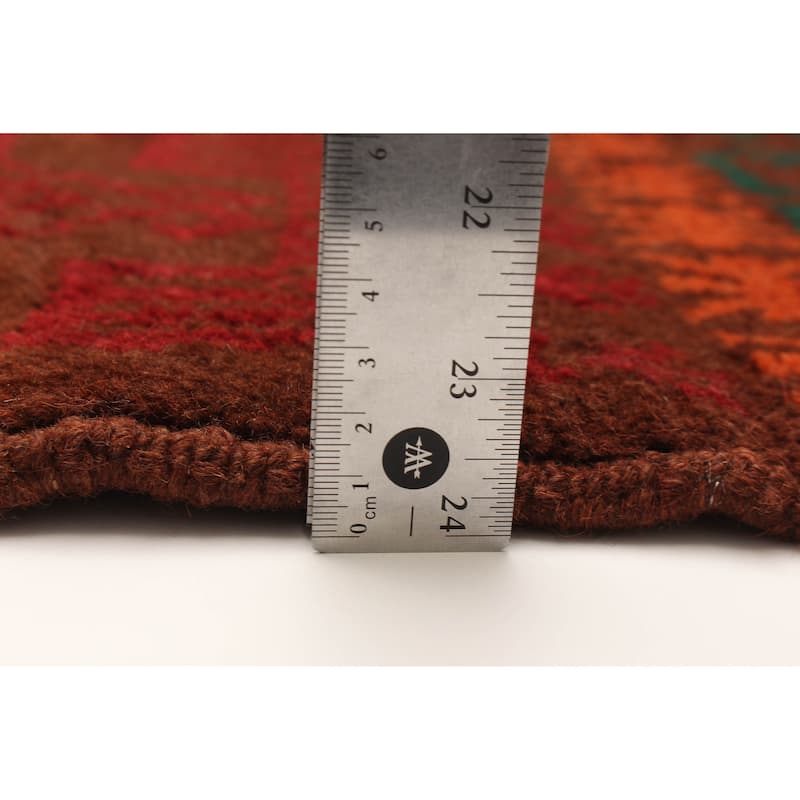 ECARPETGALLERY Hand-knotted Afghan Brown Wool Rug - 2'10 x 29'2