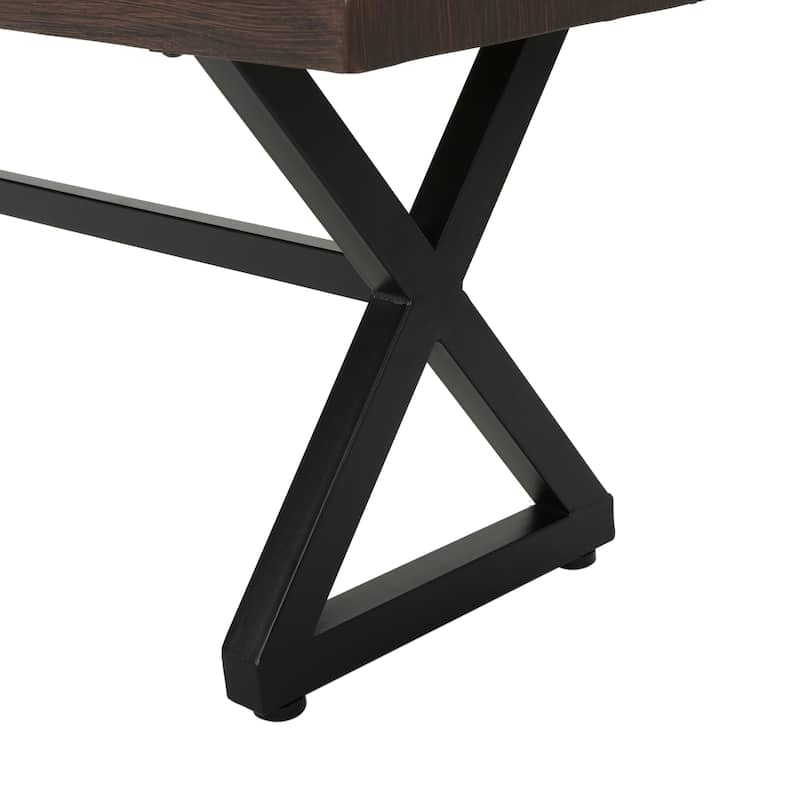 Roomfitters Aluminum Outdoor Dining Bench with Sturdy Steel Frame, Stylish and Durable Design, Perfect for Patio and Garden Use