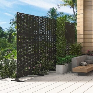 Outdoor Privacy Screen Panel Free Standing Bricks - 76x47