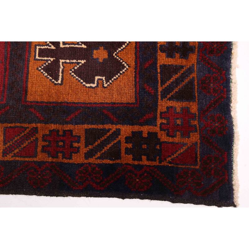 ECARPETGALLERY Hand-knotted Teimani Red Wool Rug - 3'7 x 6'3