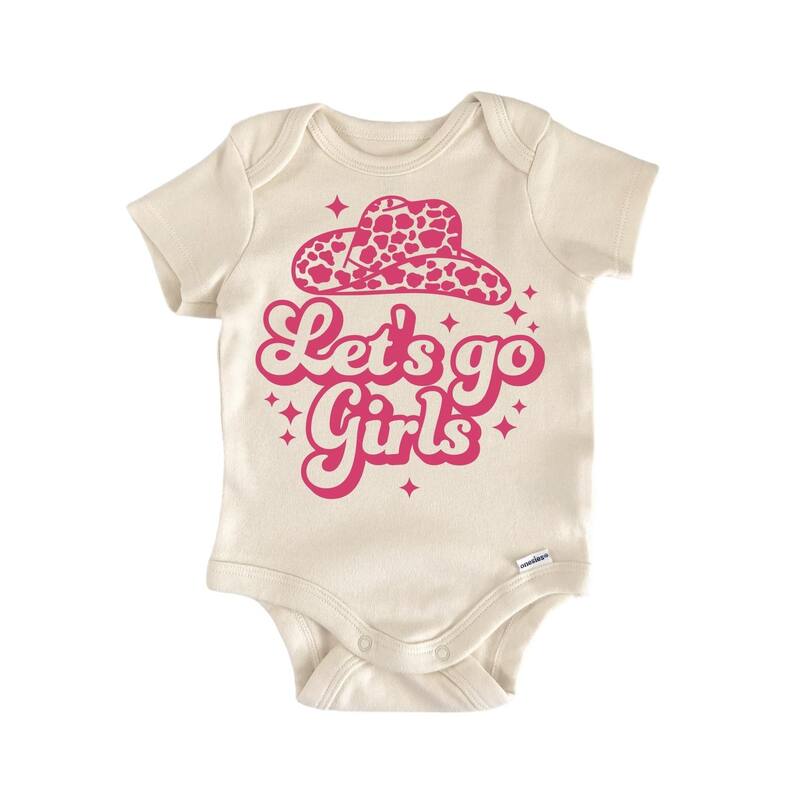 Lets Go Girls Cowgirl Country - Baby Boy Girl Clothes Infant Bodysuit Funny Cute Newborn - Blue - 0-3M