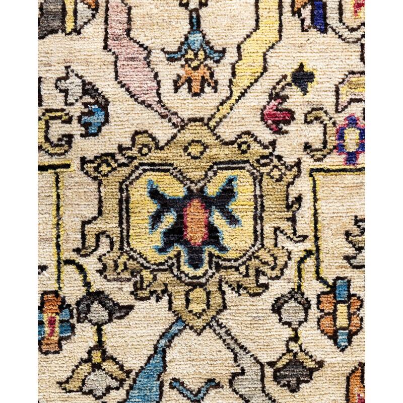 Serapi One-of-a-Kind Hand-Knotted Area Rug - Ivory - 4' 0" x 5' 11"