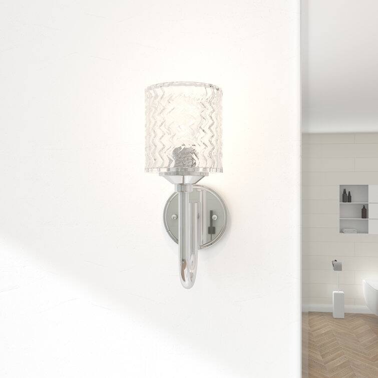 Acroma 1-light Dimmable Armed Sconce Wall Sconce - Brushed Chrome