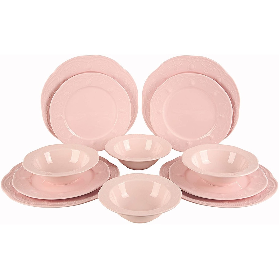 Pink 12 Piece Dinnerware Sets Bed Bath Beyond