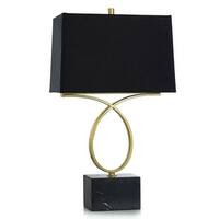 VIDA TABLE LAMP  Brass Finish on Metal with Crystal Base