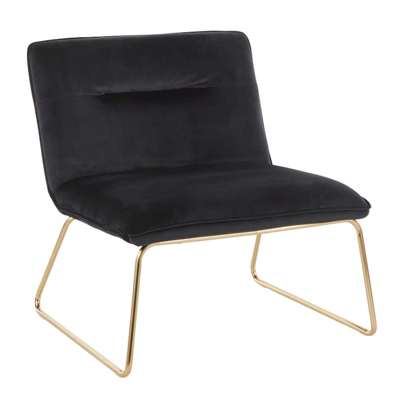 Silver Orchid Kerby Accent Chair in Velvet & Gold