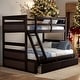 preview thumbnail 26 of 35, Elegance Twin over Full Bottom Bunk Bed with Storage, Sophisticated & Practical Bunk Bed Espresso