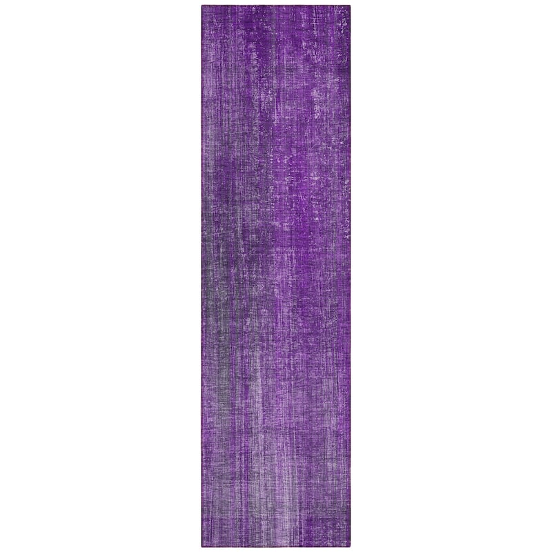 Machine Washable Indoor/ Outdoor Ombre Solid Chantille Rug