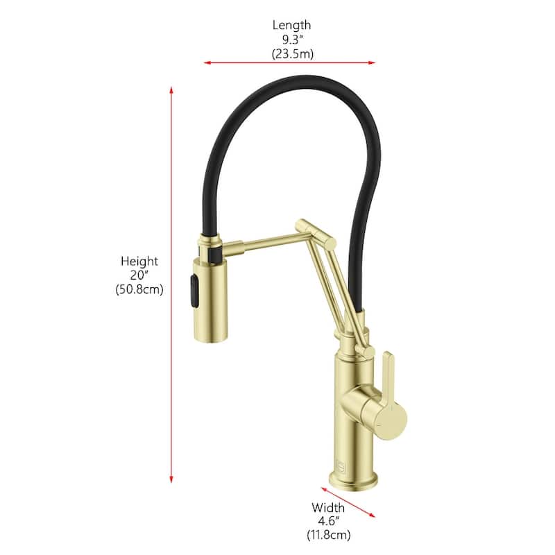 Indigo Home Single Handle Pull Down Sprayer Kitchen Faucet