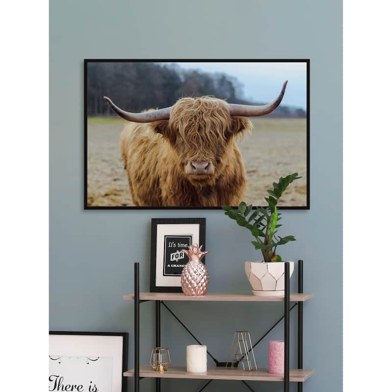 Highland Roamer Floater Framed Print on Canvas