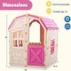 preview thumbnail 3 of 5, Foldable Kids Cottage Clubhouse w/ Penable Windows & Door