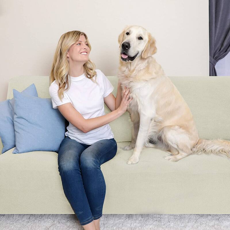 Subrtex 1-Piece Sofa Cover Stretch Soft Couch Loveseat Slipcover