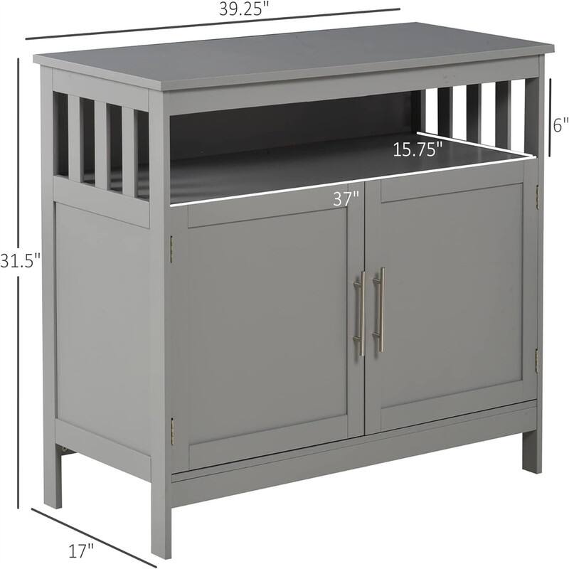 Sideboard Buffet Cabinet - 39.25"D x 17"W x 31.5"H