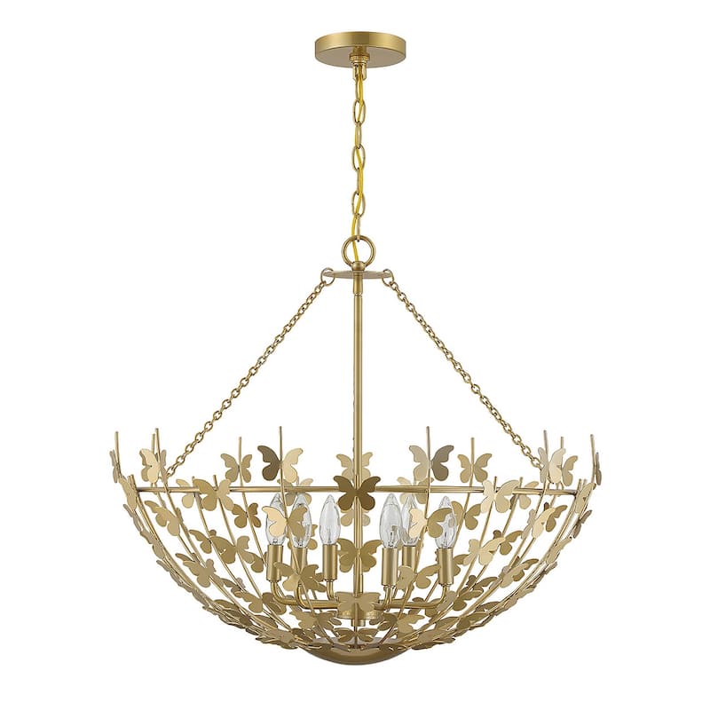 Savoy House 7-4199-6 Birch 6 Light 28" Wide Taper Candle Abstract