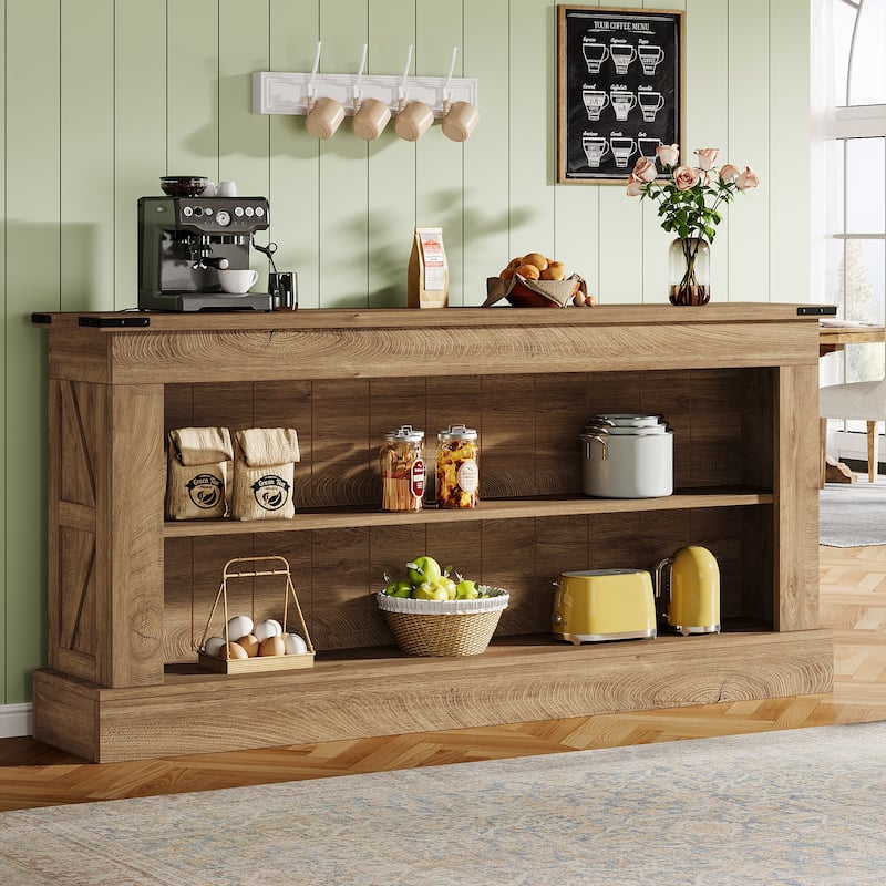 White Stand for 75-Inch TV, Farmhouse