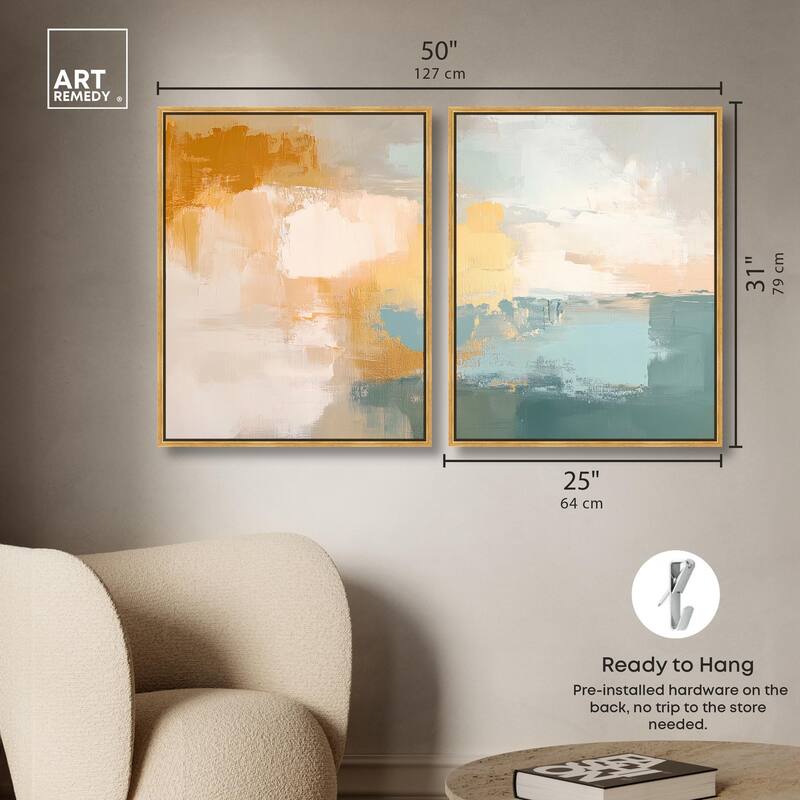 Muted Melody I Canvas Set of 2 by Art Remedy