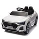 preview thumbnail 10 of 34, 12V Licensed Audi SQ8 for Kids Electric Car with Dual Drive, Blue, 2-Seat White