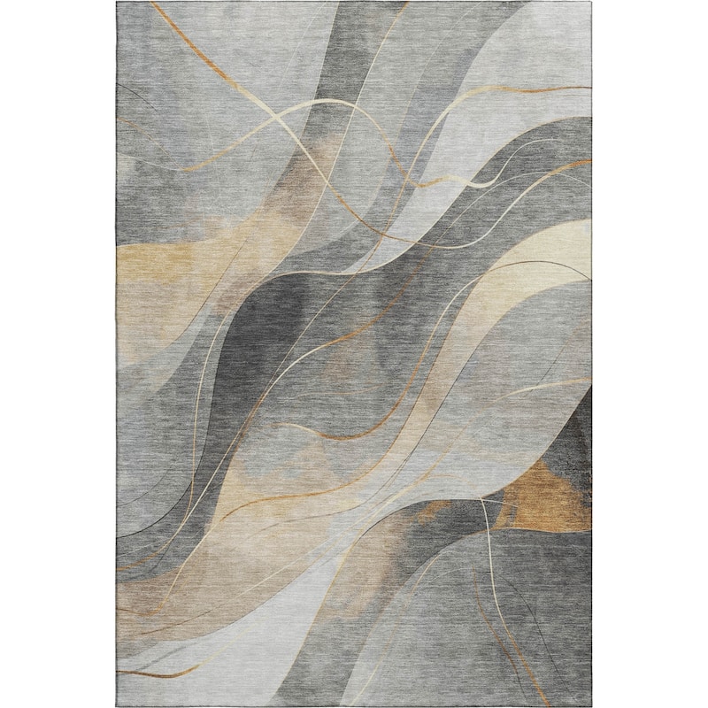 Premium Washable Super Soft Modern Waves Mayfield Rug