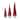 Transpac Wood 15 in. Red Christmas Cone Tree Set of 3