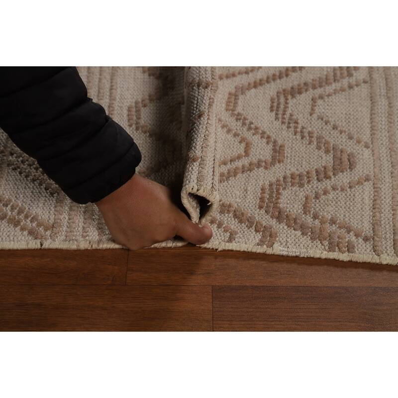 Moroccan Area Rug Hand-Knotted Oriental Wool Carpet - 4'10" x 7'9"