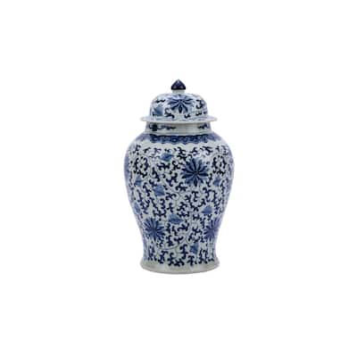 Twisted Lotus Temple Decorative Jar