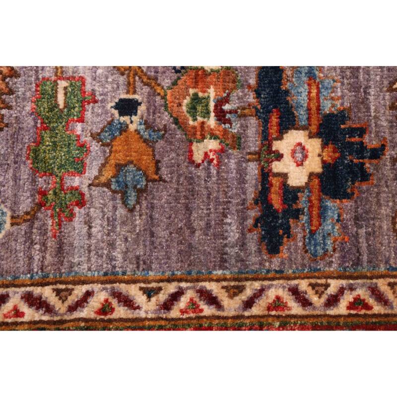 ECARPETGALLERY Hand-knotted Modern Ersari Light Purple Wool Rug - 8'3 x 9'10