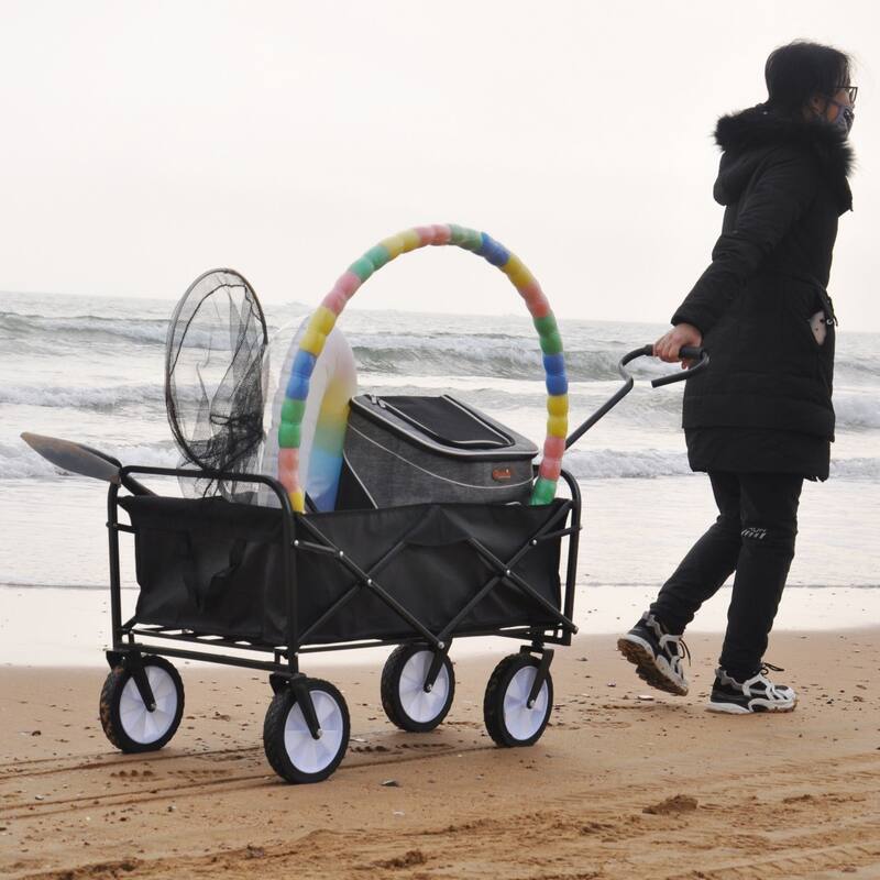 Multifunctional Folding Cart with 360° Rotating Wheels