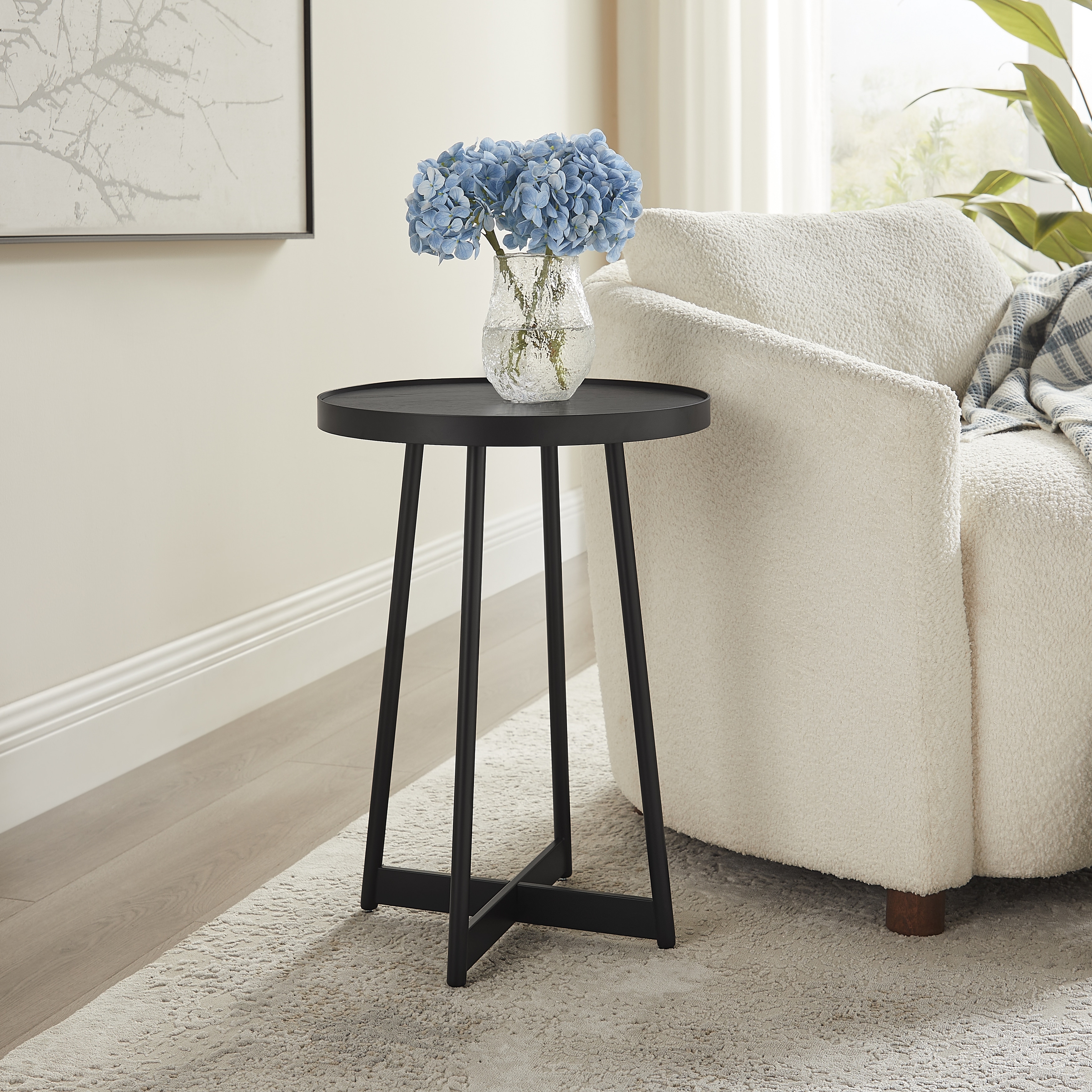 Rosman Modern Round Metal Accent Table